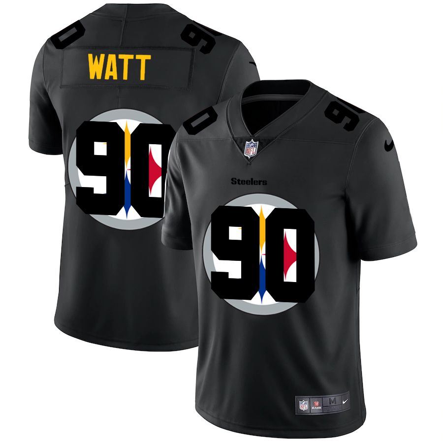 Men Pittsburgh Steelers 90 Watt Black shadow Nike NFL Jersey